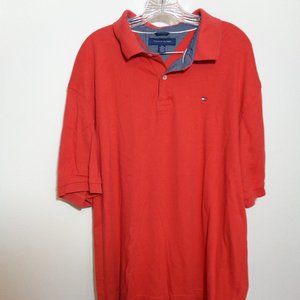Tommy Hilfiger Men's Red Heavy Cotton Polo XXL